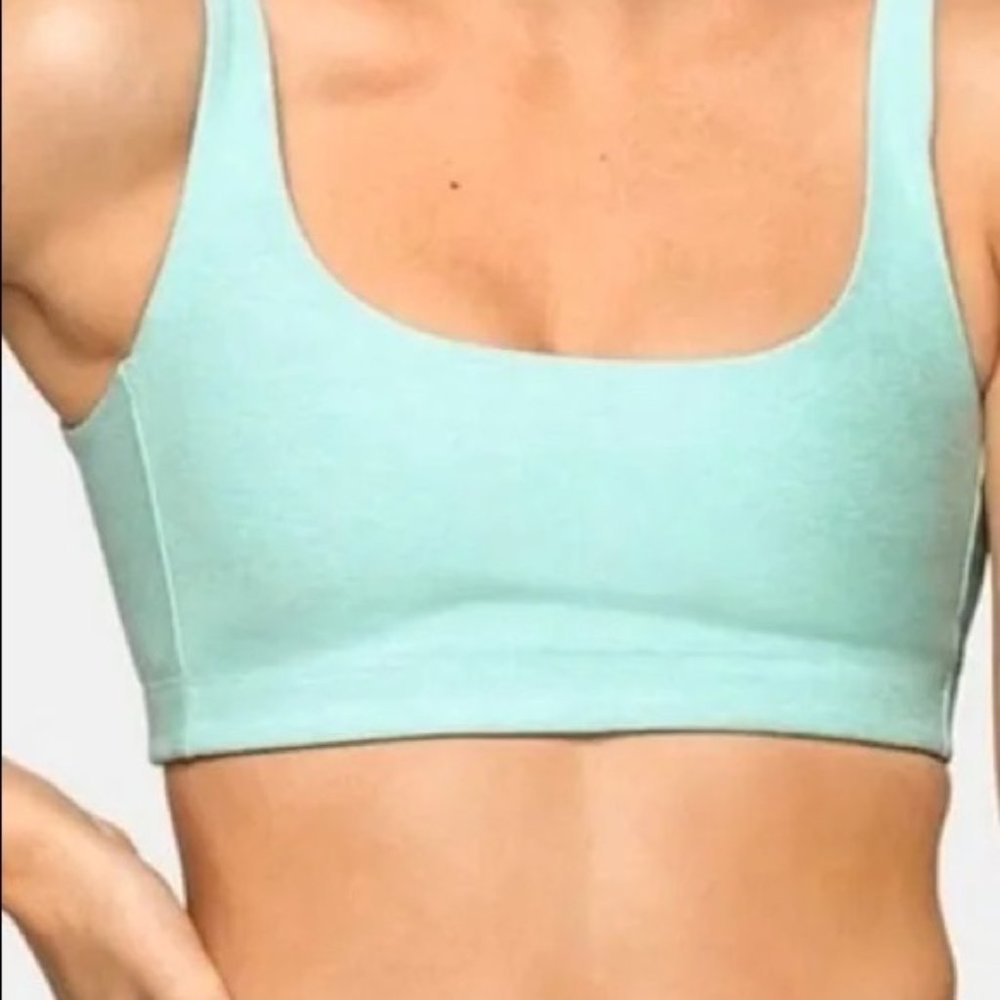 Outdoor Voices Double Time Bra Sea Foam Blue